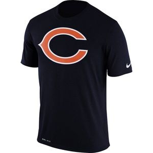 Chicago Bears Nike Dri-fit shirt Large.  Navy NFL
